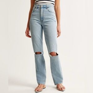 Abercrombie and Fitch 90s straight ultra high-rise denim